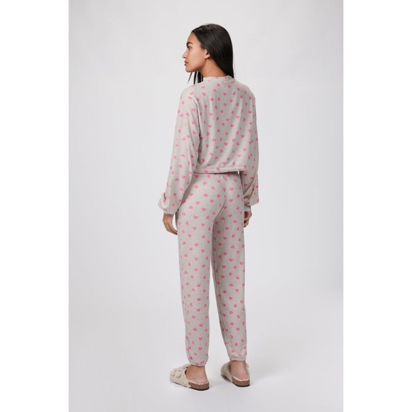NEW Beach Riot Savannah Heart Sweatpants Joggers Pants, Tan Camel Pink, Dylan - Picture 3 of 13